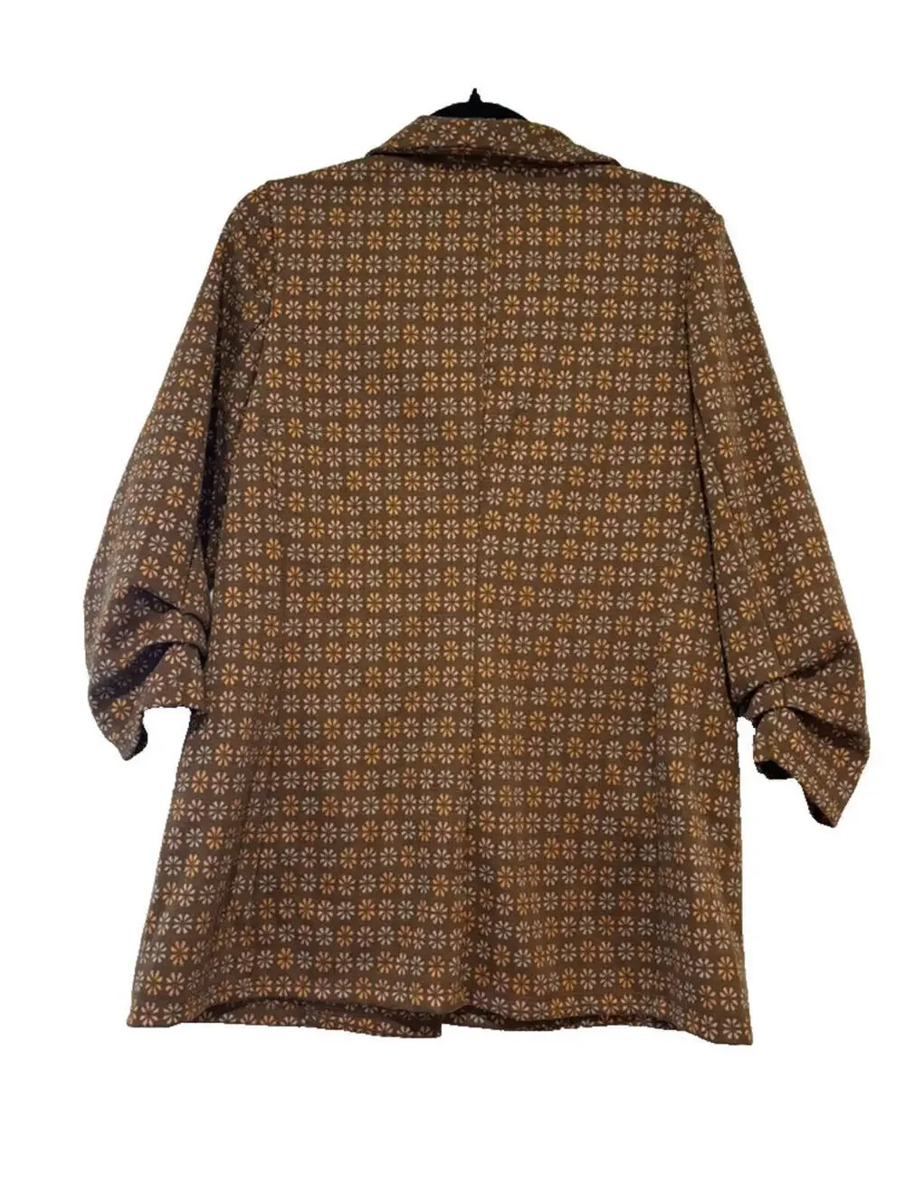Altar'd State sz L one button soft brown‎ floral blazer with some stretch D
